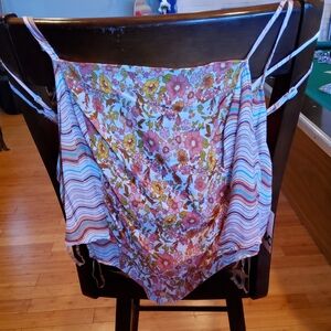 Kohl's Yellow and Pink Bandana Tank